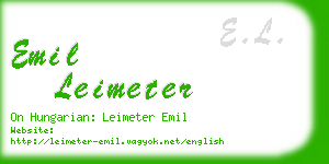 emil leimeter business card